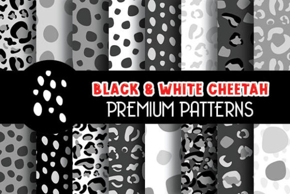 Black and White Cheetah Animal Print for Creative Workflows