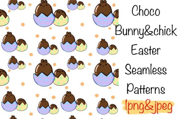 Choco Bunny Chick Easter Seamless