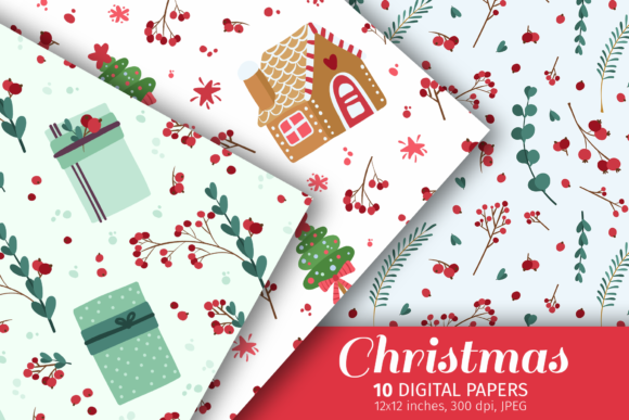 Christmas Digital Papers & Winter Patterns