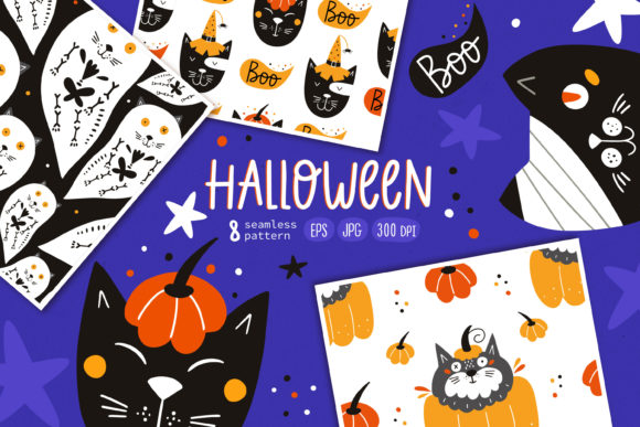 Halloween Digital Paper, Autumn Pattern: A Versatile Design Resource for Creative Projects