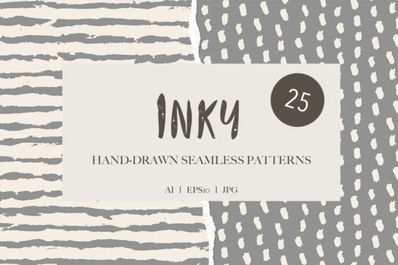 Inky Seamless Pattern Set
