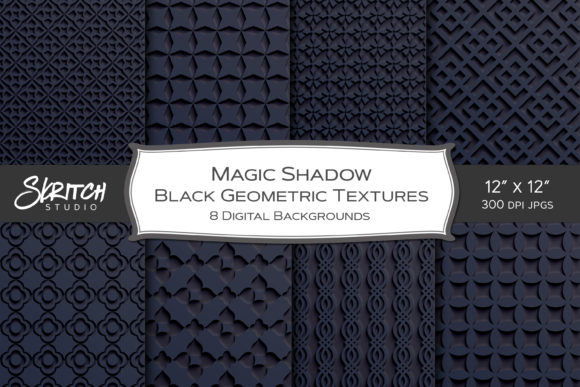 Magic Shadow Black Geometric Textures