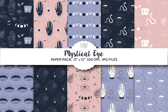 Mystical Eye Digital Paper, Esoteric: A Unique Resource for Creative Projects
