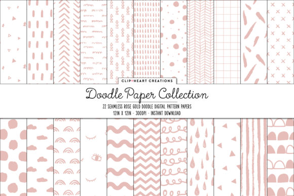 Rose Gold Scandi Seamless Digital Papers