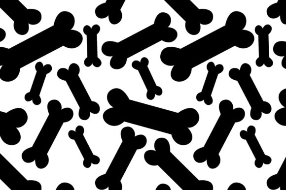 Seamless Dog Bones Pattern Silhouette: A Versatile Design for Creative Projects