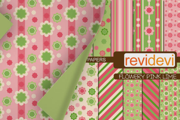 Spring Pink Lime Papers