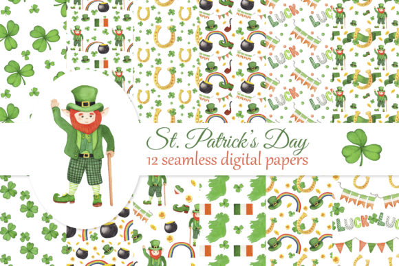 St. Patrick’s Day Digital Papers Set: A Versatile Resource for Creative Projects