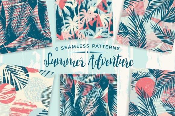 Summer Adventure, 6 Seamless Pattern: A Creative Workflow Enhancer