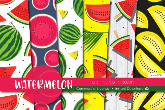 Watermelon Fruit Seamless Pattern for Creative Projects